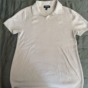 Express Men's Cream Polo Shirt